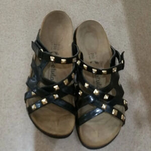 BETULA BY BIRKENSTOCK BLACK‎ SANDALS (sz LADIES 8)